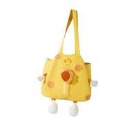 kesurpae Sac de Transport Confortable et Pratique pour Animaux de Compagnie, Indispensable pour Les propriétaires Chats en quête Solutions mobilité élégantes. Sac Transport en Toile à, Jaune, L