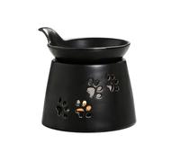 kesurpae Support de fonte de cire portable, charmant brûleur à huile pour huile parfumée, chauffe-cire pour petits espaces, fabriqué en mini principalement, Noir mat