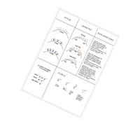 kesurpae Tableau de formation à la cartographie des cils réutilisable Livre de pratique d'extension facile à utiliser clair pour un apprentissage efficace Tableau pratique des cils en papier Formation