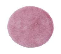 kesurpae Tapis Rond en Peluche pour Maison de poupée, Accessoire pour créer des scènes de Salon et Chambre réalistes, pour Une Cuisine Maison poupée pour des fêtes imaginaires. , Rose , Rond