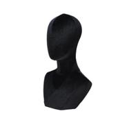kesurpae Tête de mannequin de buste polyvalente, Noir, Hauteur 45 cm | foulards, colliers, boucles d'oreilles dans organisateurs élégants et d'autres accessoires de beauté. Le long cou mince du