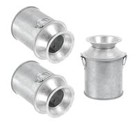 KESYOO 3 Pièces Lot de Mini Pots en Fer Argenté Décoratifs pour Maison Miniature et Jardin Paysager, Accessoires Délicats pour Fleurs Séchées et Ornements Décoratifs