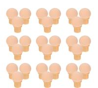 KESYOO 50 Pièces Tête de Rechange pour Stylo Éponge à Ongles, Beige,