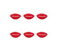 KESYOO 6 Pièces Grosse Bouche Rouge en Vinyle avec Fil Élastique | Effet Photo Discret, Forme Saucisson Réaliste, pour Déguisements, Activités en Classe, Soirées Casual