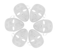 KESYOO 6 Pièces Masque Intégral Blanc en Plastique Robuste et Facile à Peindre pour Fête de Mascarade et Bricolage Artistique