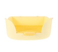 KESYOO Bac à Litière pour Petits Animaux Angle Herbe Intégrée, Bac pour Lapin, Cochon D’Inde et Chinchilla, Couleur Jaune Narcisse, Facile à Nettoyer, Toilettes pour Lapins, Litière