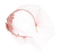 KESYOO Bibi de mariée en dentelle florale et strass roses pour mariage, fête de thé et événements, accessoire élégant et confortable pour femme