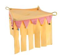 KESYOO Cachette d'angle pour hamster petit format, couleur jaune, taille S, lit refuge pour cochons d'Inde et cochons d'Inde, nichoir pour petits animaux de quatre saisons, doux
