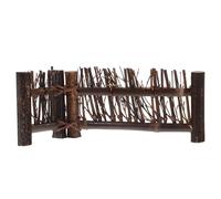 KESYOO Clôture Décorative en Bambou Tissé Petite Taille, Paravent Décoratif pour Cérémonie du Thé, Accessoire Photo pour Micro-paysage, Écran Pliable Deux Volets, Ornement Naturel