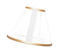 KESYOO Collier Anti-Morsure Transparent pour Animaux de Compagnie, Réglable 16-21 Cm, Profondeur 12,5 Cm, en PVC et PU Respirant, Cône de Récupération pour Chien et Chat, Protection