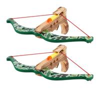 KESYOO Ensemble de 2 Jouets d'arc et Flèches en Bois Coloré, de Sport D'extérieur pour Garçon et Filles, Interaction Parent-garçon et Filles, Arc sans Danger Ventouses,