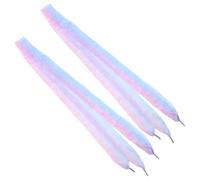 KESYOO Lacets Plats Larges en Organza 4 Cm Dégradé Rose et Bleu Lot de 4 Pièces 1,2 M Lacets Colorés pour Baskets Femme pour Chaussures de Sport et Casual