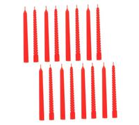 KESYOO Lot de 18 petites bougies en plastique rouges pour décoration de maison de poupées, accessoire miniature réaliste pour travaux manuels, modèle compact pour bricolage et ambiance