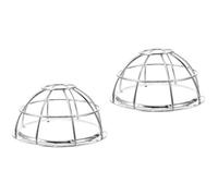 KESYOO Lot de 2 couvercles et protections de support pour détecteurs, cage de protection en fil de fer pour usage domestique, accessoires d'alarme compatibles avec détecteurs de 4,1 à 5,2 pouces