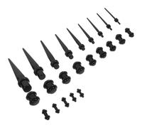 KESYOO Lot de 23 écarteurs d'oreilles coniques en acrylique pour étirement des oreilles - Tailles de 1,3 à 10 mm - Bouchons d'oreilles confortables et pratiques pour dilatation des lobes