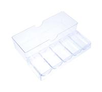 KESYOO Mahjong Boîte de rangement transparente pour jetons en PS Couvercle Organiseur léger pour 100 jetons, étui compact adapté pour les jeux et les voyages