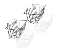 KESYOO Mangeoire pour lapins en métal résistant 4 pièces, distributeur suspendu de foin pour cage, support compact pour foin de lapin, couleurs blanc et noir, accessoire pour