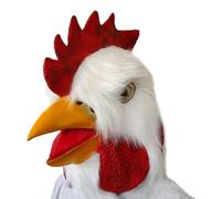 KESYOO Masque en latex de poule portable et convivial pour carnaval et cosplay Design réaliste et amusant avec tête d'animal