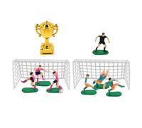 KESYOO Mini Trophée de Football Plastique Doré Petit Modèle Réduit pour Maison de Poupée Décoration Gâteau Anniversaire Sport Figurine Joueur Football Centre de Table Fête