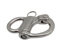 KESYOO Mousqueton en acier inoxydable 316 fixe de 35 mm avec ressort et boucle à libération rapide, manille de pression à œil pour accessoires de bateaux et matériel nautique