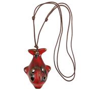 KESYOO Ocarina en Céramique Dauphin 4 Trous, Instrument à Vent Portable pour Débutants et Garçon et Filles, Petit Musical en Céramique Rouge, pour S'entraîner et Présent Éducatif