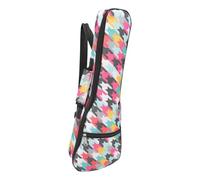 KESYOO Paquet de Transport pour Ukulélé 21 Pouces, Housse en Tissu Oxford Étanche et Rembourrée, Paquet à Dos Multifonctionnel Poignées, Pochette de Rangement Résistante pour Instrument