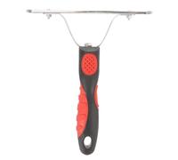 KESYOO Peigne pour chevaux avec manche en caoutchouc noir et rouge, râteau métallique de 175 mm pour nettoyage et soin du pelage, brosse pratique pour toilettage et massage des grands animaux