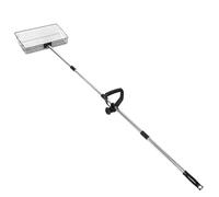 KESYOO Pelle à Tamis pour Poulailler 38 Cm en Métal Noir Long Manche Ergonomique, Outil de Nettoyage pour Ferme et Maison, Ramasse-crottes de Poussins, Pelle à Litière Robuste