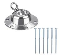 KESYOO Piquet de Sol pour Chien en Métal Rotatif 360° 1 Piquet d'attache et 6 Longues Pointes Antirouille, Fixation Lourde pour Jardin Extérieur, Ancre Portable pour Laisse et Enclos