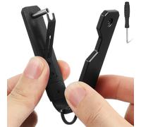 KESYOO Porte-clés en alliage d'aluminium noir compact et silencieux, organisateur minimaliste pour clés d'homme, support métallique résistant pour porte-clés, accessoire portable