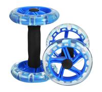 KESYOO Roue de Fitness Double Roue Bleue, Appareil D’exercice Abdominaux Poignées Antidérapantes, Équipement Musculation Portable pour Brûler Calories et Renforcer Muscles Core, Fitness
