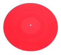 KESYOO Tampon anti-électrostatique en silicone rouge 295 mm pour tourne-disque en vinyle, tapis résistant pour plateau rotatif, protecteur pour disques vinyles usage domestique
