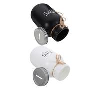 KESYOO Tirelire de 2 pièces 1000 ml pour et pourboires en fer portable pour adultes Noir pour maison et bureau