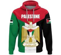 KETAFOUND Sweats À Capuche pour Hommes Et Femmes - Sweat-Shirt À Capuche Unisexe avec Imprimé Animal du Drapeau De La Palestine, Pull À Cordon De Serrage, Vêtements D'Extérieur De GR