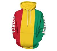 KETAFOUND Sweats À Capuche Unisexes - Sweat-Shirt À Capuche À Manches Longues Imprimé Emblème De La Guinée Hip-Hop, Hommes Femmes Tendance Grande Taille Manteaux d'hiver Pull Guinée
