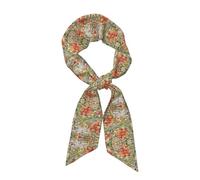 KETAFOUND Vert Foulard Femmes 119X7.9 Cm, Art Nouveau Foulards Pour Cheveux, Accessoires Sac À Main, Décorations De Chapeaux, Bracelets, Fleurs Plantes Écharpe Longue
