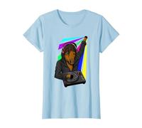 Ketamine DJ Techno Cheval Keta Rave Party T-Shirt, Femme, Bleu Céleste, XS