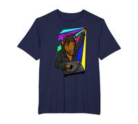Ketamine DJ Techno Cheval Keta Rave Party T-Shirt, Homme Grandes Tailles, Bleu Marine, 2X Tall