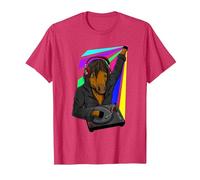 Ketamine DJ Techno Cheval Keta Rave Party T-Shirt, Homme, Rouge Chiné, M