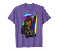 Ketamine DJ Techno Cheval Keta Rave Party T-Shirt, Homme, Violet Chiné, L
