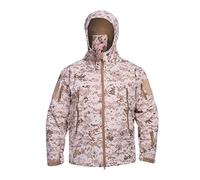 Ketamyy Homme Tactique Camouflage Veste Imperméable Softshell Doublure en Polaire Automne Hiver Outdoor Trekking Chasse Alpinisme Blouson Manteaux à Capuche Numérique Désert 3XL