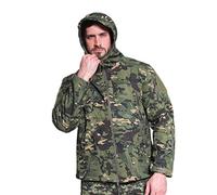 Ketamyy Homme Tactique Camouflage Veste Imperméable Softshell Doublure en Polaire Automne Hiver Outdoor Trekking Chasse Alpinisme Blouson Manteaux à Capuche Vert CP XL