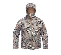 Ketamyy Homme Tactique Camouflage Veste Imperméable Softshell Doublure en Polaire Automne Hiver Outdoor Trekking Chasse Alpinisme Blouson Manteaux à Capuche CP L