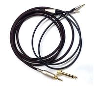 KetDirect Câble de rechange pour casque Hifiman HE400S / HE-400I / HE560 / HE-350 / HE1000 / HE1000 V2 mâle 3,5 mm et adaptateur 6,35 mm vers 2 x Jack mâle 2,5 mm audio HIFI cordon noir 2 m