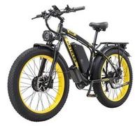 Keteles K800 Jaune 2000w double moteur vélo électrique 23AH batterie électrique Écran couleur 26 pouces gros pneu vélo électrique Jaune G