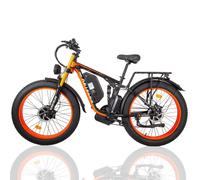 KETELES K800 Pro Vélo Électrique Tout-Terrain 2000W Double Moteur - Batterie 48V23Ah, Pneus 4.0 Pouces, Suspension Av/Ar-Orange