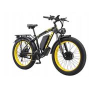 KETELES K800- Vélos à assistance électrique -2000W 48V 23AH- roues 26 ""*4.0- double moteur - 75-80km (mode d’assistance) - jaune