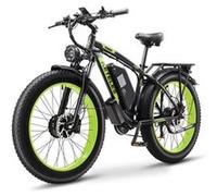 Keteles K800 Vert 2000w double moteur vélo électrique 23AH batterie électrique Écran couleur 26 pouces gros pneu vélo électrique Vert G