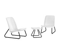 Keter Salon de jardin 3 pcs Rio Blanc 218155 blanc G