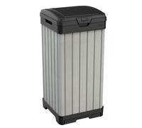 KETER ROCKFORD 125L Poubelle en résine, 41 x 41 x 87,4 cm, gris 17205944